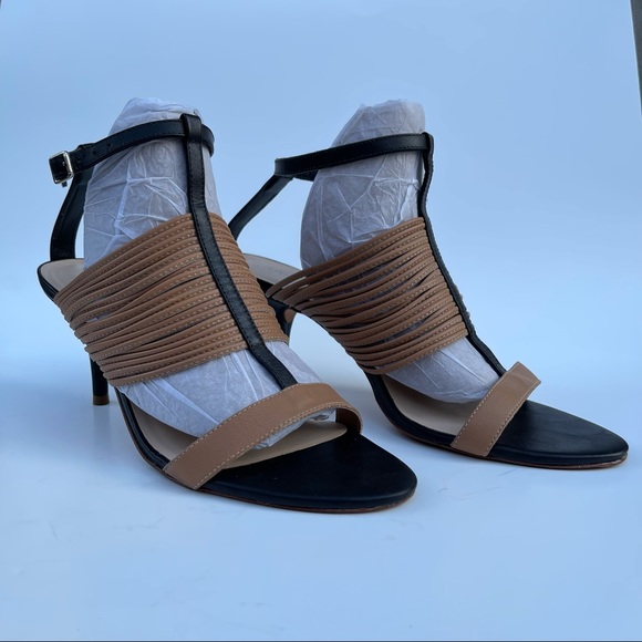 Loeffler Randall Black & Tan Leather Ankle… - Picture 3 of 13
